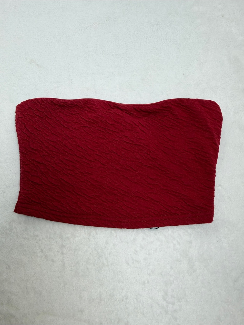 Princess Polly Burgundy  Textured Strapless Tube Top Size 4